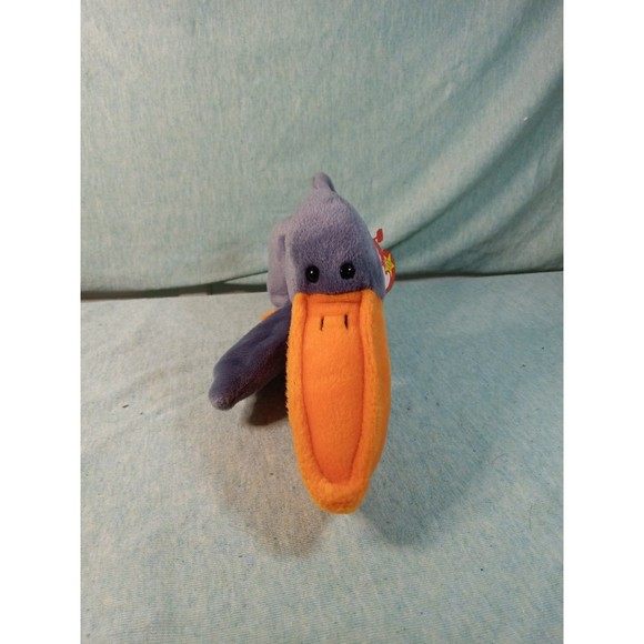 Ty Retired Original Beanie Babies Baby SCOOP the Pelican July 1, 1996 - Picture 3 of 5